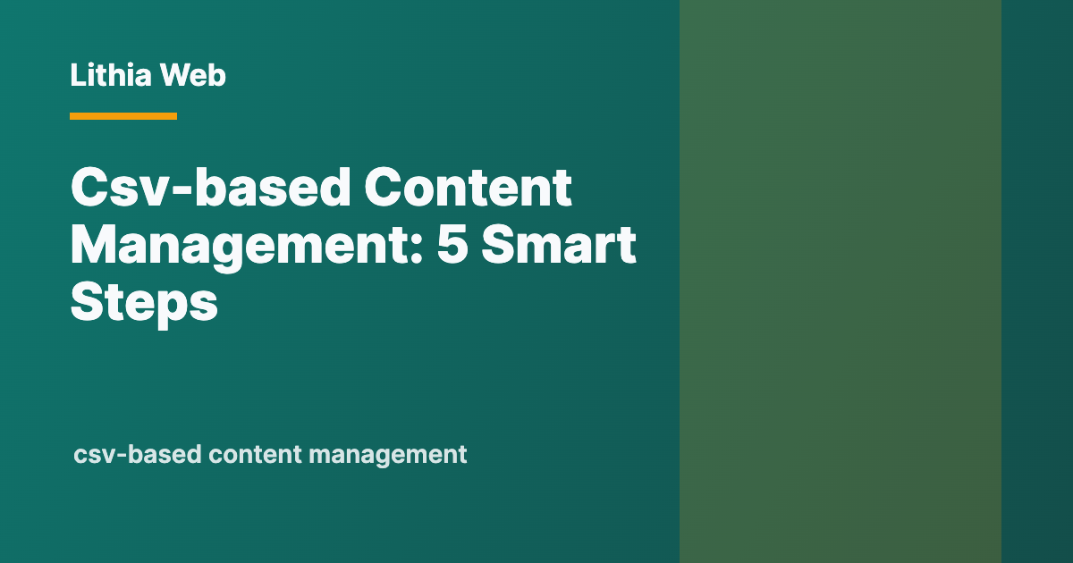 CSV-Based Content Management for Service Businesses